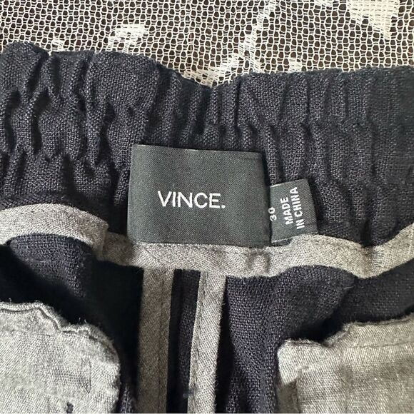 Vince Navy Linen Blend Ankle Pant Sz 30 - Picture 10 of 16